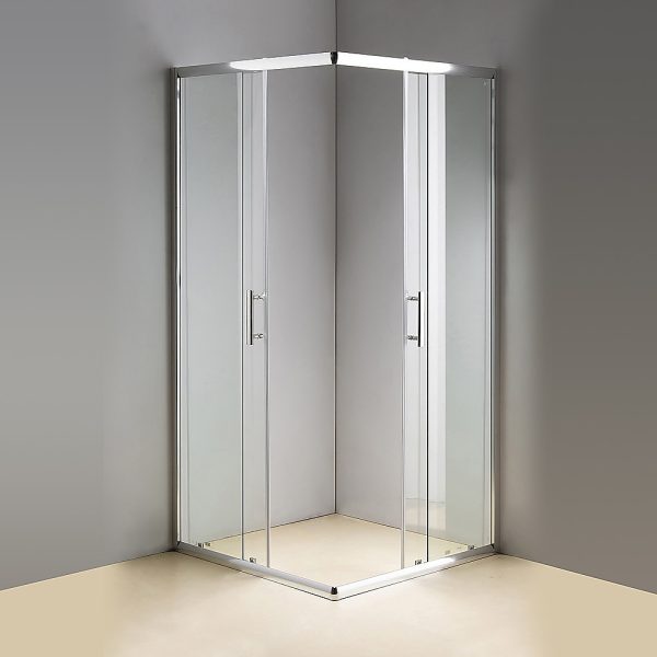 Sliding Door Nano Safety Glass Shower Screen By Della Francesca – 800 x 900 mm, Chrome