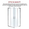 Sliding Door Nano Safety Glass Shower Screen By Della Francesca – 800 x 900 mm, Chrome