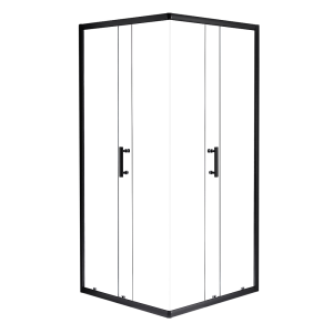 Sliding Door Nano Safety Glass Shower Screen By Della Francesca – 800 x 1200 mm, Black