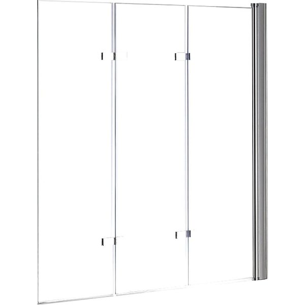 3 Fold Folding Bath Shower Screen Door Panel 1300mm x 1400mm – Chrome