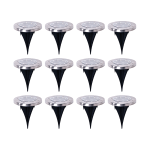 12x Solar Powered LED Buried Inground Recessed Light Garden Outdoor Deck Path