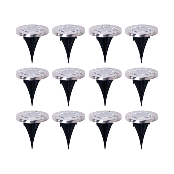 12x Solar Powered LED Buried Inground Recessed Light Garden Outdoor Deck Path