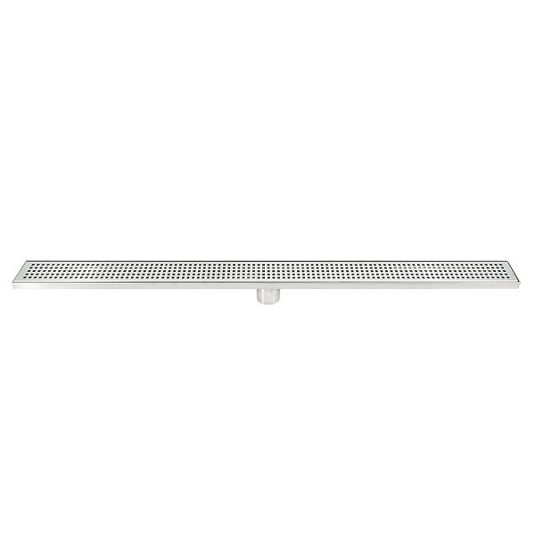 Bathroom Shower Grate Drain w/Centre outlet Floor Waste – 1000 x 70 x 20 mm, Silver