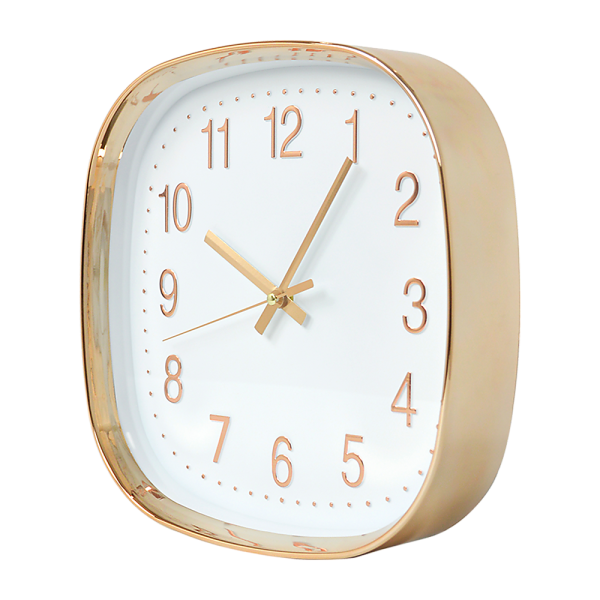 Modern Wall Clock Silent Non-Ticking Quartz Battery Operated Gold