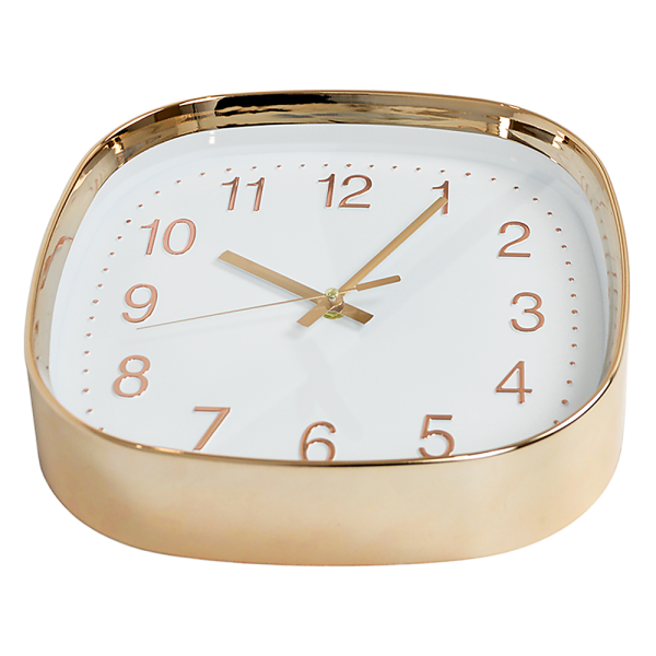 Modern Wall Clock Silent Non-Ticking Quartz Battery Operated Gold