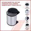 Kitchen Swing Pull Out Bin Stainless Steel Garbage Rubbish Waste Trash Can 14L