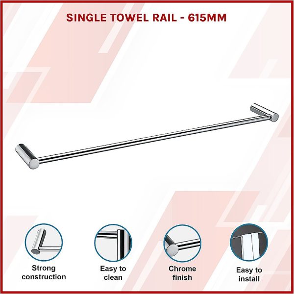 Single Towel Rail – 615mm