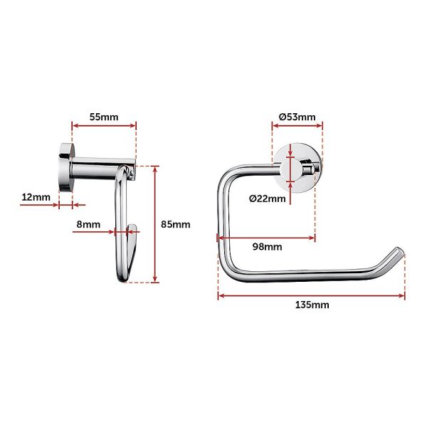 Classic Toilet Paper Holder Bathroom – Chrome