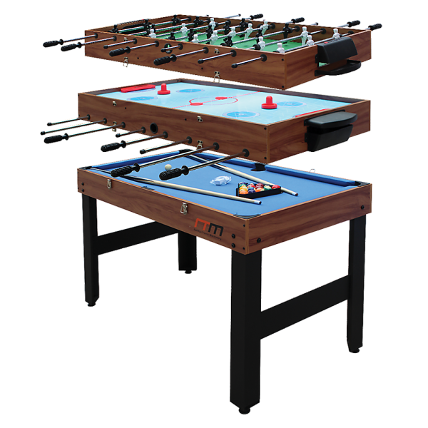 4FT 3-in-1 Games Foosball Soccer Hockey Pool Table