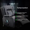 Recliner Chair Electric Massage Chair Lift Heated Leather Lounge Sofa Black