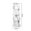 360-degree Rotating 4 Tier Display Shelf Bookcase Organiser