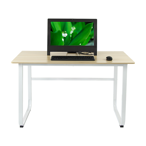 Wood & Steel Solid Computer Desk Home Office Furniture