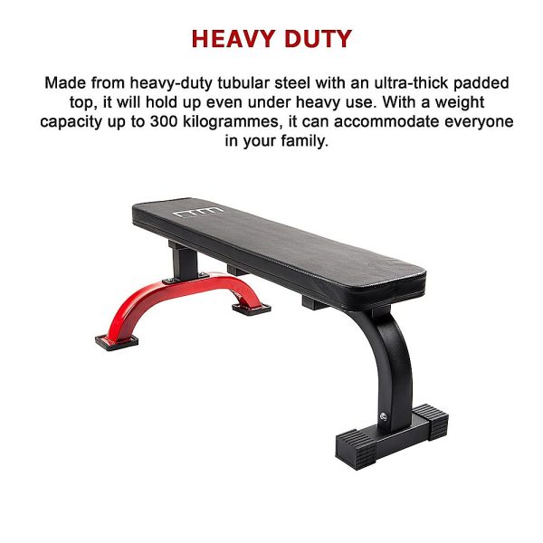 Fitness Flat Bench Weight Press Gym Home Strength Training Exercise