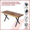 X-Shaped Table Bench Desk Legs Retro Industrial Design Fully Welded – Black