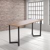 V Shaped Table Bench Desk Legs Retro Industrial Design Fully Welded – Black