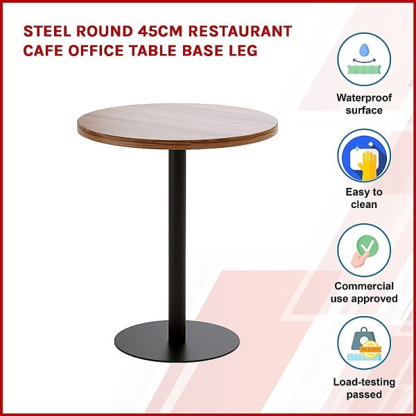 Steel 45cm Restaurant Cafe Office Table Base Leg – Round