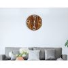 Glow In Dark Wall Clock Luminous Quartz Wooden Non Ticking Home Decor 12”/30cm