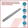 Professional Rolling Pin for Baking Premium 304 Stainless Steel Kitchen Rod