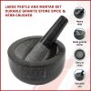 Large Pestle and Mortar Set Durable Granite Stone Spice & Herb Crusher