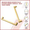 Brushed Brass Drawer Pulls Kitchen Cabinet Handles – Gold Finish – 192 mm