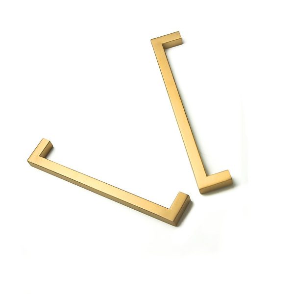 Brushed Brass Drawer Pulls Kitchen Cabinet Handles – Gold Finish – 192 mm