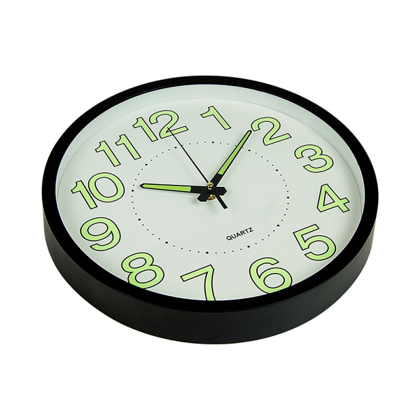 305mm Luminous Wall Clock Glow In The Dark Silent Quartz Indoor Home Modern Clock