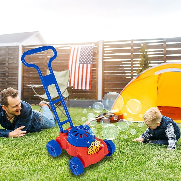 Kids Bubble Lawnmower Bubbles Machine Blower Outdoor Garden Party Toddler Toy