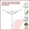 4 Arm Rotary Airer Outdoor Washing Line Clothes Dryer 50m Length