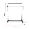 Heavy Metal Double Clothes Rail Hanging Rack Garment Display Stand Storage Shelf