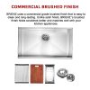 BRIENZ 32-inch Nano Workstation Ledge Undermount 16 Gauge Stainless Steel Kitchen Sink Single Bowl