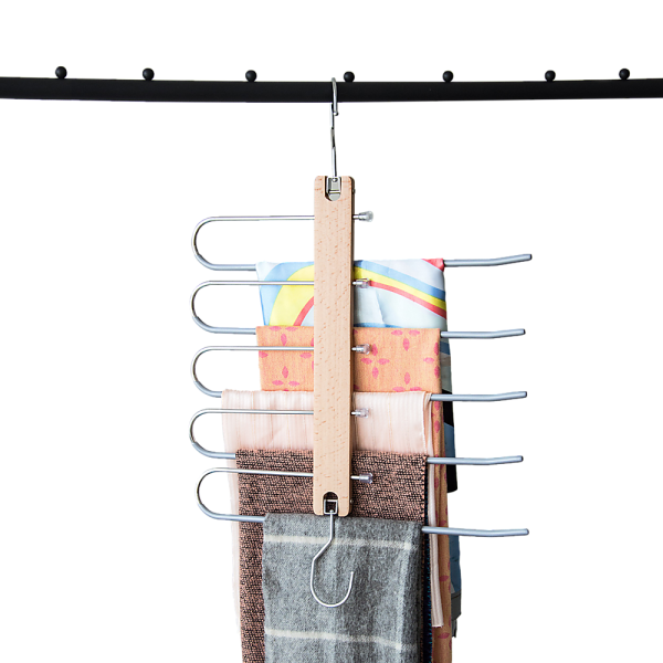 Pants Clothes Coat Hanger Non-slip Magic Space Saver Closet Organizer Rack