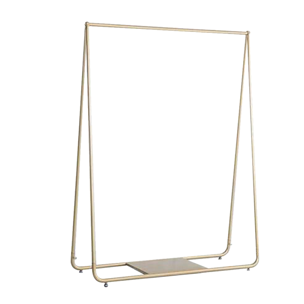 Gold Clothing Retail Shop Commercial Garment Display Rack