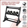 Dumbbell Rack Storage Stand Hex Weight Heavy Duty 3 Tier Wide Home Gym Fitness