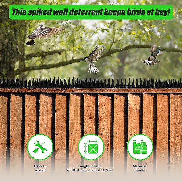 12pc Bird Spikes Human Cat Possum Mouse Pest Control Spiked Fence Wall Deterrent