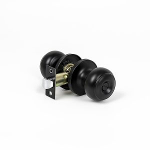 Door Handle Set Round Black