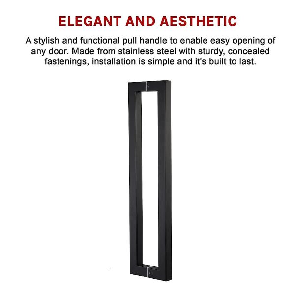 Entrance Door Pull Handle – 800 mm, Black