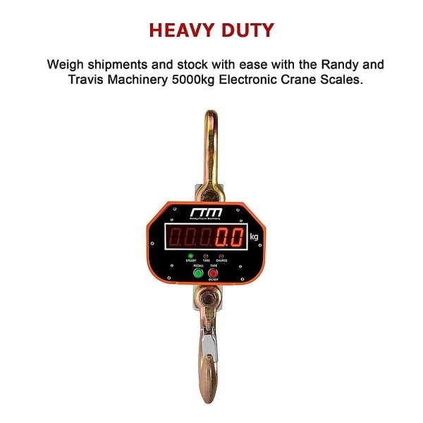 5000kg Electronic Crane Scales Industrial Hanging Digital Weight