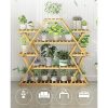 Bamboo Multilayer Flower Plant Bonsai Rack Shelf Stand Porch Lawn Patio. – Wooden