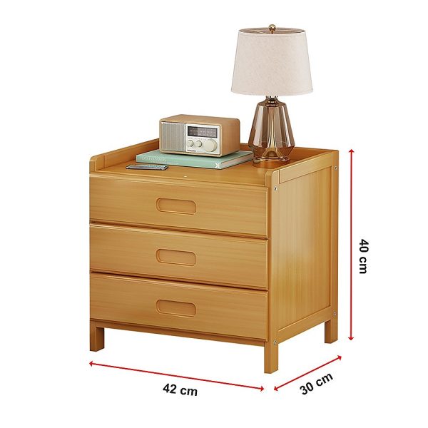 Crowborough Bamboo Bedside Table Nightstand Storage Bedroom Sofa Side Stand. – Wooden