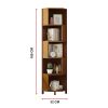 5-Shelf Corner Bookcase Industrial Bookshelf Display Storage Stand