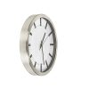 Modern Wall Clock Silent Non-Ticking Quartz Battery Operated Stainless Steel