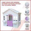 Cubby House Kids Wooden Outdoor Playhouse Cottage Play Children Timber