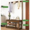 100cm Hallway Bench Coat Rack Stand Multifunctional Hall Shelf Entryway