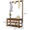 100cm Hallway Bench Coat Rack Stand Multifunctional Hall Shelf Entryway