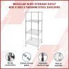 Modular Wire Storage Shelf Steel Shelving – 60x60x180 cm, Without wheel