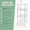 Modular Wire Storage Shelf Steel Shelving – 60x60x180 cm, Without wheel