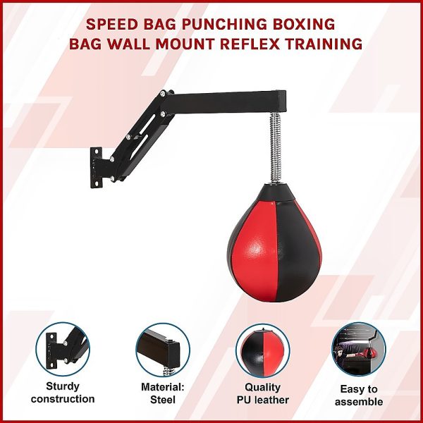 Speed Bag Punching Boxing Bag Wall Mount Reflex Training