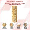 360 Rotating Bookshelf Bamboo Storage Display Rack Shelving in Wood