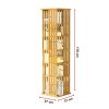 360 Rotating Bookshelf Bamboo Storage Display Rack Shelving in Wood