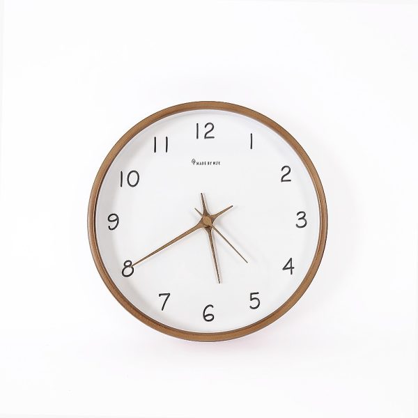 10″ Clock Wooden Modern Wall Art